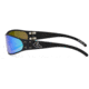 Gatorz Wraptor Sunglasses, Black Frame, Brown Polarized w/Green Mirror Lens, Polarized, WRABLK03P-G