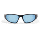 Gatorz Wraptor Sunglasses, Black Frame, Smoke Polarized w/Blue Mirror Lens, WRABLK01P-B