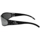 Gatorz Wraptor Sunglasses, Black Frame, Smoked Polarized W/ Chrome Lens, WRABLK01P-C