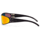 Gatorz Wraptor Sunglasses, Blackout Frame, Smoke Polarized w/Sunburst Mirror Lens, WRABLK13PMBP