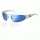 Gatorz Wraptor Sunglasses, Polished Frame, Blue Chrome Lens WRAPOL08C