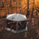 Gazelle G6 6-Sided Portable Gazebo Easy Pop-Up Hub Screen Tent, Desert Sand, 8-Person, GG601DS