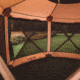 Gazelle G6 Deluxe 6-Sided Portable Gazebo Pop-Up Hub Screen Tent, Badlands Brown, 8-Person, GG610BR