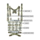 GBRS Group Modular Chest Rig Kit, LTE, Multicam, One Size, GEAR-MCR-KIT-LTE-MC