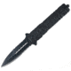 Gen Pro Stiletto Style Assisted Folding Knife, Black Aluminum Handle SK-8130BK