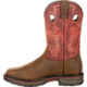 Georgia Boot Carbo-Tec Waterproof 11 inch Pull-On Boot - Mens, Brown/Red, 12, GB00221-120M
