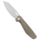 Gerber Gerber Slimsada Frame Lock Knife Olive Micarta 3.45" Stonewash, Green, D2, adult, BHQ-176978