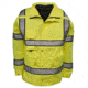 Gerber Outerwear Viz Tech Parka Silver Trim with Black Edge Ansi 107 Class 3, LIME, SR 70SL SR
