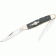German Bull Muskrat Folding Knife,Twin Long Clip Blade, Buffalo Horn Handle GB108BH