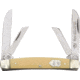 German Eye Four Blade Congress Folding Knife,3.375in closed,Solingen Steel Blade, Yellow Celluloid Handle GE56Y