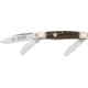 German Eye Stockman Folding Knife,Clip/Spey/Sheepsfoot Blade, Genuine Stag Handle GE425DS
