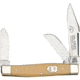 German Eye Stockman Folding Knife,Clip/Spey/Sheepsfoot Blade, Yellow Celluloid Handle GE425Y