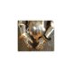 Get Dressed For Battle Gauntlets, Set Of Two, Steel Construction Bordered w/Decorative Etched Brass Strips, Leather Interior Glove, Each 10 1/2in Long, AB0077