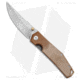 GiantMouse Vox/Anso ACE Clyde Folding Knife, 3.00in, ELMAX, Trailing Point Blade, Micarta, Brown Handle, Stonewash, Brown/Gray, 7.00 inch, BHQ-125835