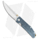 GiantMouse Vox/Anso ACE Clyde Folding Knife, 3.00in, CPM 20CV, Trailing Point Blade, Micarta, Blue Handle, Brass, Satin, Blue/Gray, 7.00 inch, BHQ-178229