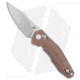 GiantMouse Vox/Anso ACE Nazca Folding Knife, 3.15in, Bohler M390 Stainless Steel, Clip Point Blade, Micarta, Brown Handle, Brown/Gray, 7.48 inch, BHQ-176984