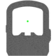 Gideon Optics Pebble Reflex Red Dot Sight, 1x14.8x15.2mm, Green Beam, 3 MOA Dot, Black, PB10GN