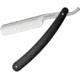 Giesen &amp; Forsthoff Straight Razor Plastic, 6.25in Closed, 3.5in Satin SS Blade, Black Plastic Handle, Extended Tang, Black, 407