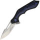 Gil Hibben Hurricane Linerlock D2 Folding Knife, 3.13 satin finish D2 tool steel blade, Black aluminum handle with Black and blue G10 onla, GH5081D2