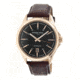 Giorgio Fedon 1919 Fedonmatic VI Mens Watch, Black Dial, Brown Leather Band GIOGFBH003
