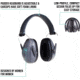 Girls With Guns Assure Low-Profile Earmuffs, 23 dB NRR, ANSI S3.19 &amp; CE EN352-1 Hearing Protection Rated, Gray/Teal/Black, One Size, 2319