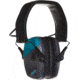 Girls With Guns Shield Low-Profile Electronic Earmuffs, 24 dB NRR, ANSI S3.19 &amp; CE EN352-1 Hearing Protection Rated, Gray/Teal/Black, One Size, 2348