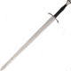 Gladius Arming Sword, 29.88 satin finish unsharpened stainless blunt ti, Black leather wrapped handle, 3523
