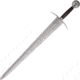 Gladius Daguesse Sword No Scabbard, 26 unsharpened stainless blade, Brown wood handle, 3520