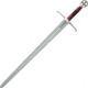 Gladius Jerusalem, 29.5 unsharpened carbon steel blade, Satin finish metal alloy handle, 3516