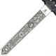 Gladius Silver Masonic Sword, 42.5in Overall, 33.5in Stainless Blade, Antique Silver Metal Alloy Handle, 241