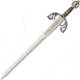 Gladius Mini Tizona Sword, 8.25 unsharpened metal alloy blade, Silver finger grooved metal alloy handle, 7