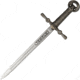 Gladius Temple Letter Opener, 4.5 unsharpened metal alloy blade, Silver finger grooved metal alloy handle, 1280