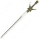 Gladius Terminator Letter Opener, 8 metal alloy unsharpened blade, Antique gold finish metal handle, 15