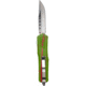 GLFA Smooth Spring Assisted OTF Knife, Smooth Blade, Green with Orange Splatter, 8", GL-KMD-SMT S-ZOM
