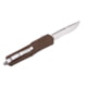 GLFA Spring Assisted OTF Knife, Serrated Blade, Buck Brown, 8", GL-KMD-SRT BUK