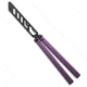 Glidr Glidr Pacific Butterfly Knife Dragon Purple Aluminum 4.6&quot; Black Trainer, Purple, 440C, adult, BHQ-203099