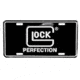 Glock Perfection License Plate, BLK/WHITE, GLAS00042