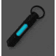 Glow Rhino Knurled Steel Glow Fob Blue, GLRFB002MBXB