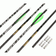 Gold Tip Valkyrie Arrow 340 4 Fletch, Black, Pack of 6, VAL340A2746