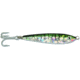 GOT-CHA Jigfish Lure, 2 1/2in, 1 oz, Number 6 Treble Hook Green/Silver Tiger, JF1-GTS
