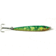 GOT-CHA Jigfish Lure, 3in 1 1/2 oz, Sz 4 Treble Hook Green/Chartreuse/Orange, JF15-GCO