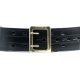 Gould &amp; Goodrich K-Force E-Z Slide Duty Belt, 4 Row Stitched, 36, Brass, Black, B49-36FL4RBR