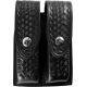 Gould &amp; Goodrich Double Magazine Case w/Snap Closure, Basket Standard Snap - Glock 17/19, Black Weave, B627-7W