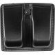 Gould &amp; Goodrich K-Force Double Magazine Pouch Leather - Beretta 92/96, Browning Hi-Power &amp; Similar, Black, K617-3