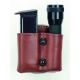 Gould &amp; Goodrich Flashlight/Mag Case Combo, H&amp;K P2000, P2000SK, P30 &amp; Similar, Right Hand, Chestnut Brown, 860-3