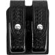 Gould &amp; Goodrich Double Magazine Case w/Snap Closure, Basket Standard Snap - Beretta 92/96, Black Weave, B627-3W