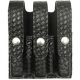 Gould &amp; Goodrich Triple Magazine Case, Glock 17, 22, 31, Nickel, Black Weave, K630-3W