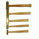 Grace USA 5pc Hand Turned Brass Hammer Set w/4-32oz Brass Hammers GRBH5KIT