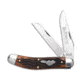 Great Eastern Tidioute Beaver Tail Folding Knife, 3.00in, 1095, Clip Point, Sheepsfoot Blade, Wood, Brown Handle, Brown/Silver, 7.00 inch, BHQ-223791