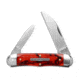 Great Eastern Tidioute Cutlery Smoked Folding Knife, 2.70in, 1095, Wharncliffe, Pen Blade, Acrylic, Red Handle, Red/Gray, 6.42 inch, BHQ-189983